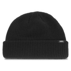 Czapka Vans. Czarne czapki zimowe Vans, bez wzorów. Za 109.99 zł.