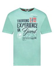 Geographical Norway Koszulka "Jamais" w kolorze turkusowym rozmiar: L. Niebieskie bezrękawniki Geographical Norway, l, bez wzorów, z bawełny, bez kołnierzyka, bez ramiączek. Za 64.45 zł.