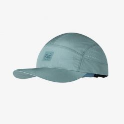 Czapka do biegania Buff Speed Cap - solid mist. Niebieskie czapki z daszkiem Buff, bez wzorów. Za 139.90 zł.
