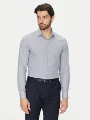 Michael Kors Koszula MK0DS01293 Niebieski Slim Fit. Niebieskie koszule Michael Kors, m, bez wzorów, z bawełny, bez kołnierzyka, bez ramiączek. Za 299.99 zł.