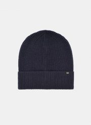 PAKO LORENTE – Granatowa bawełniana czapka męska. Czapki zimowe Pako Lorente, bez wzorów, z bawełny. Za 59.99 zł.