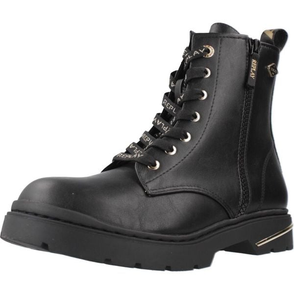 Buty REPLAY JOPLIN 16B Czarny. Czarne buty trekkingowe Replay, bez wzorów, z syntetyku, bez zapięcia. Za 401.51 zł.