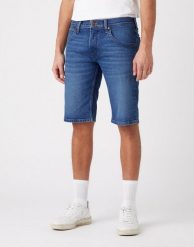 WRANGLER COLTON SHORTS MĘSKIE SZORTY KRÓTKIE SPODENKI BLUE ARCADE W15VYL31Q 112145846. Niebieskie szorty Wrangler, m, bez wzorów. Za 159.99 zł.