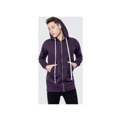 Bluza bawełniana z kapturem i suwakami Basic Purple. Bluzy marki Male-me. Za 199.00 zł.
