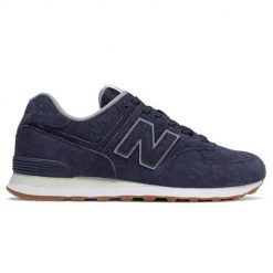 New Balance ML574EPA Sneakersy męskie. Niebieskie buty sportowe casual New Balance, bez wzorów, z materiału, bez zapięcia. W wyprzedaży za 509.15 zł.