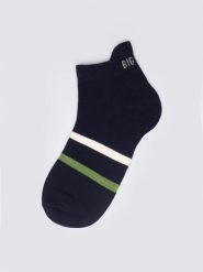 Stopki męskie z dwoma paskami granatowe Sherlock 403. Niebieskie skarpety BIG STAR, bez wzorów, z bawełny. Za 19.99 zł.