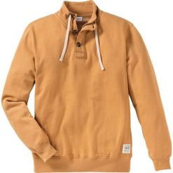 Bluza z zamkiem i plisą guzikową Regular Fit bonprix ciemnożółty. Bluzy marki House. Za 49.99 zł.