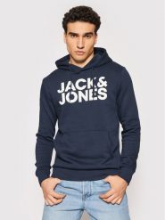 Jack&Jones Bluza Corp 12152840 Granatowy Blazer Fit. Niebieskie bluzy Jack&Jones, l, bez wzorów, z syntetyku, bez kaptura. Za 109.99 zł.