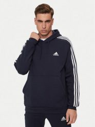 Adidas Bluza Essentials Fleece 3-Stripes IJ6473 Granatowy Regular Fit. Niebieskie bluzy Adidas, m, bez wzorów, z bawełny, bez kaptura. Za 179.99 zł.