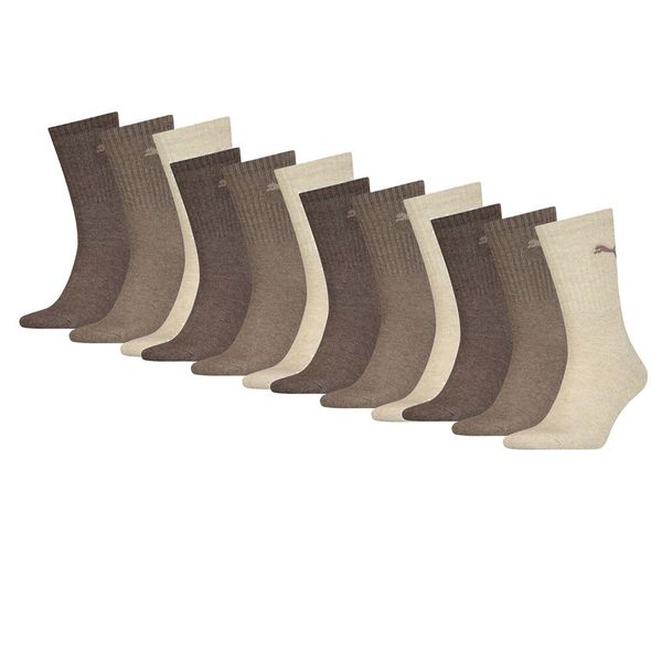 Skarpety sportowe Puma – 12 par – jasnobrązowy melanż. Brązowe skarpetki sportowe Puma, bez wzorów, z bawełny. W wyprzedaży za 216.78 zł.