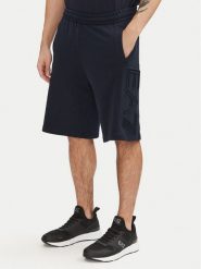 EA7 Emporio Armani Szorty sportowe 7M000153 AF10432 UB102 Granatowy Regular Fit. Niebieskie krótkie spodenki sportowe EA7 Emporio Armani, m, bez wzorów, z bawełny. Za 289.99 zł.