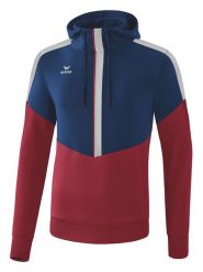 Erima Bluza "Squad" w kolorze granatowo-czerwonym rozmiar: M. Czerwone bluzy Erima, m, bez wzorów, z kapturem. Za 92.42 zł.