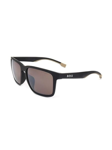 Hugo Boss Męskie okulary przeciwsłoneczne w kolorze czarno-jasnobrązowym rozmiar: 59. Brązowe okulary przeciwsłoneczne HUGO BOSS. Za 276.16 zł.