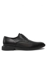 HUGO Półbuty Gryff 50536212 Czarny. Czarne eleganckie półbuty Hugo, bez wzorów, ze skóry, bez obcasa, bez zapięcia. Za 459.99 zł.