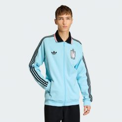 Wyjazdowa bluza reprezentacyjna Belgia. Niebieskie bluzy bez kaptura Adidas, xs, bez wzorów, z bawełny, bez kaptura. Za 529.00 zł.