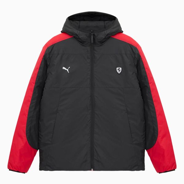 Kurtka męska Puma FERRARI STYLE REVERSIBLE PADDED 62709301. Czarne kurtki Puma, na zimę, m, bez wzorów, z materiału, bez kaptura. Za 400.32 zł.