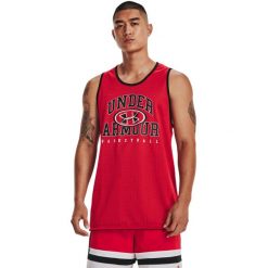 Podkoszulek męskie Under Armour Baseline Reversible Cotton Tank. Czerwone podkoszulki Under Armour, m, bez wzorów, bez ramiączek. Za 290.00 zł.