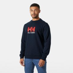 Bluza Helly Hansen Logo. Niebieskie bluzy Helly Hansen, m, bez wzorów, bez kaptura. Za 333.50 zł.