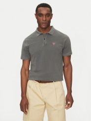Guess Polo F5GP00 K9WF1 Czarny Regular Fit. Czarne koszulki polo Guess, l, z aplikacjami, z bawełny, bez kołnierzyka, bez ramiączek. Za 199.99 zł.