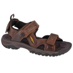 Skórzane Sandały Męskie Targhee III. Brązowe sandały Keen, z materiału, z otwartym noskiem, bez zapięcia. Za 734.99 zł.