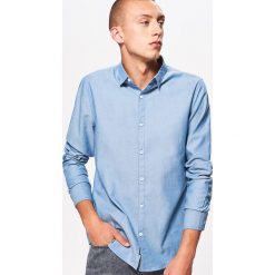 Gładka koszula slim fit - Niebieski. Koszule marki Cropp. Za 59.99 zł.