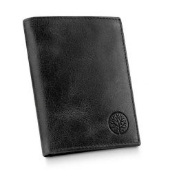 Portfel męski BETLEWSKI BPM-BB-62 CZARNY. Czarne portfele Betlewski, bez wzorów, ze skóry. Za 119.99 zł.