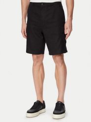 Calvin Klein Jeans Szorty materiałowe LV04RF610G Czarny Regular Fit. Czarne szorty Calvin Klein Jeans, m, bez wzorów, z bawełny. Za 409.99 zł.