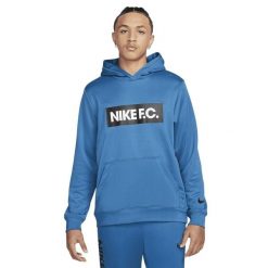 Męska Bluza Z Kapturem DF FC Libero. Niebieskie bluzy z kapturem Nike, m, bez wzorów, z kapturem. Za 220.99 zł.