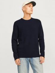 Jack & Jones Sweter w kolorze granatowym rozmiar: XL. Niebieskie swetry nierozpinane Jack & Jones, xl, bez wzorów, bez kołnierzyka, bez ramiączek. Za 102.95 zł.