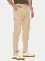 Tommy Jeans Spodnie materiałowe Austin DM0DM19489 Beżowy Regular Fit. Brązowe spodnie materiałowe Tommy Jeans, m, bez wzorów, z bawełny. Za 299.99 zł.