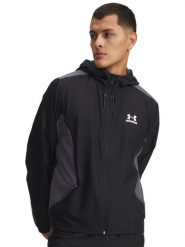 Under Armour Kurtka sportowa "Tech Sport" w kolorze czarno-szarym rozmiar: L. Czarne kurtki outdoor i hardshell Under Armour, l, bez wzorów, bez kaptura, outdoorowe. Za 234.95 zł.