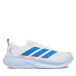 Buty do biegania adidas. Białe buty do biegania Adidas, bez wzorów, bez zapięcia, do biegania. Za 569.99 zł.