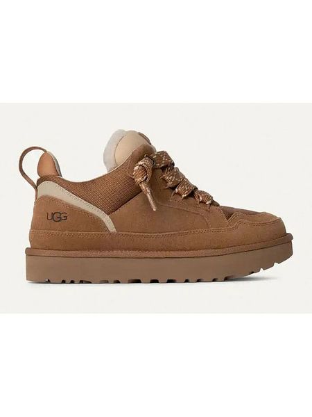UGG Skórzane sneakersy "Lowmel" w kolorze jasnobrązowym rozmiar: 40. Brązowe buty sportowe casual UGG, bez wzorów, z materiału, bez zapięcia. Za 482.03 zł.