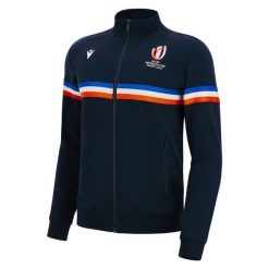 Bluza z pełnym zamkiem błyskawicznym Macron RWC France. Białe bluzy bez kaptura RUGBY WORLD CUP 2023, na jesień, m, bez wzorów, z dresówki, bez kaptura. Za 339.00 zł.