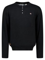 Geographical Norway Sweter "Fraser" w kolorze czarnym rozmiar: 3XL. Czarne swetry nierozpinane Geographical Norway, xl, bez wzorów, z bawełny, bez kołnierzyka, bez ramiączek. Za 108.74 zł.