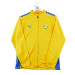 Second life - Męska pomarańczowa kurtka do dresu - Jak nowy. Brązowe kurtki Puma, m, bez wzorów, z dresówki, bez kaptura. Za 105.71 zł.