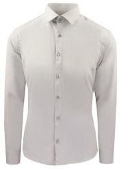 Męska Koszula Wizytowa, Taliowany Krój - Victorio - Jasny Popiel. Szare koszule Victorio, m, bez wzorów, z bawełny, bez kołnierzyka, bez ramiączek. Za 135.00 zł.