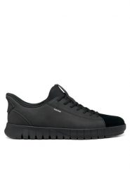 Geox Sneakersy Flextride Plus U65MAA 0EK22 C9999 Czarny. Czarne buty sportowe casual Geox, bez wzorów, z nubiku, bez zapięcia. Za 449.99 zł.