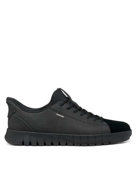 Geox Sneakersy Flextride Plus U65MAA 0EK22 C9999 Czarny. Czarne buty sportowe casual Geox, bez wzorów, z nubiku, bez zapięcia. Za 449.99 zł.