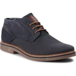 Trzewiki BUGATTI - 311-60932-1500-4100 Dark Blue. Niebieskie botki sznurowane Bugatti, bez wzorów, z materiału, bez obcasa, bez zapięcia. W wyprzedaży za 249.00 zł.