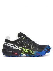Salomon Buty do biegania Speedcross 6 Gore-Tex Fan Fire L47832200 Czarny. Czarne buty do biegania Salomon, bez wzorów, z gore-texu, bez zapięcia, do biegania, gore-tex. Za 569.99 zł.
