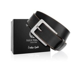 Pasek skórzany 90 CM PAOLO PERUZZI 05Z0190 czarny. Czarne paski Paolo Peruzzi, bez wzorów, z materiału, klasyczne. Za 59.00 zł.