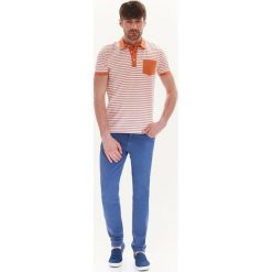 T-SHIRT MĘSKI POLO W PASKI. Koszulki polo marki TOP SECRET. W wyprzedaży za 29.99 zł.