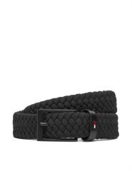 Tommy Hilfiger Pasek Męski Layton Elastic AM0AM13570 Czarny. Czarne paski Tommy Hilfiger, bez wzorów, ze skóry. Za 259.99 zł.