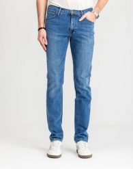 LEE DAREN ZIP FLY MĘSKIE SPODNIE JEANSOWE JEANSY DŻINSY DARK FREEPORT L707PXGQ 112140688, W33 L30. Niebieskie spodnie materiałowe Lee, do pracy, l, bez wzorów, z bawełny, biznesowe, długie. Za 229.99 zł.