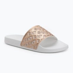 Klapki EA7 Emporio Armani Water Sports All Over. Białe klapki EA7 Emporio Armani, z materiału. Za 255.40 zł.