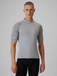 4F Koszulka kolarska męska - szara XXL. Szare t-shirty 4F, l, bez wzorów, z materiału, bez kołnierzyka, bez ramiączek. Za 179.99 zł.