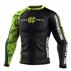 Koszulka sportowa męska Rashguard do MMA EXTREME HOBBY NEO WARRIOR. Zielone bielizna termoaktywna EXTREME HOBBY, m, bez wzorów, z bawełny, bez ramiączek, na fitness i siłownię. Za 209.00 zł.
