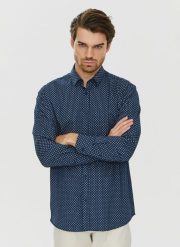 PAKO LORENTE – Granatowa koszula o prostym kroju we wzór paisley P24SF-1X-029-G-R - Pako Lorente. Koszule Pako Lorente, m, bez wzorów, bez kołnierzyka, bez ramiączek. Za 89.99 zł.