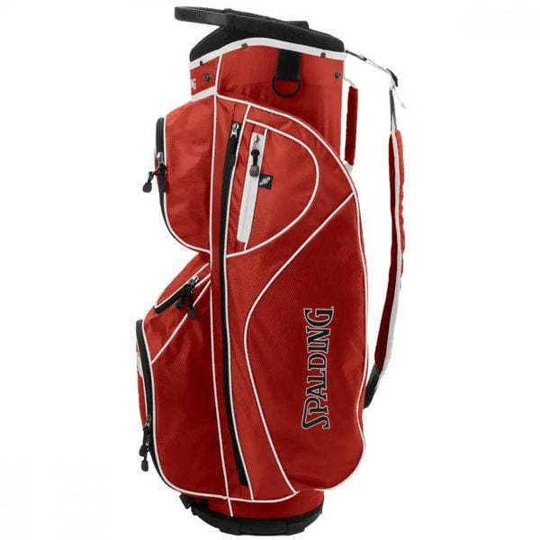 Torba na wózek golfowy Spalding SX35. Czerwone torby na ramię Spalding, bez wzorów, z gumy, na ramię, bez dodatków. Za 638.50 zł.